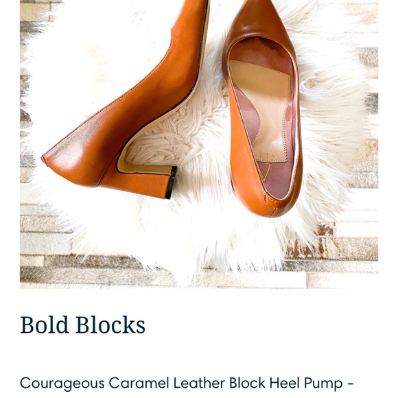 Ally Courageous Caramel Leather Heels **FREE SHIPPING** - Picture 4 of 8